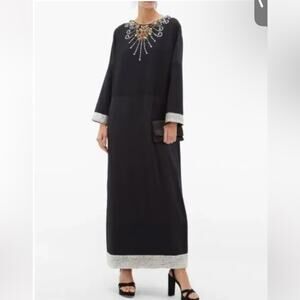 Gucci black wool-crepe gown-damaged